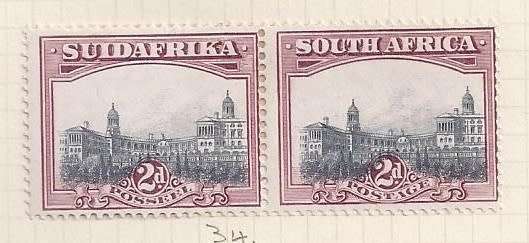 Union of S.A. 1927.-1928  Local Motives - full set pairs in English and  Afrikaans - hinged mint