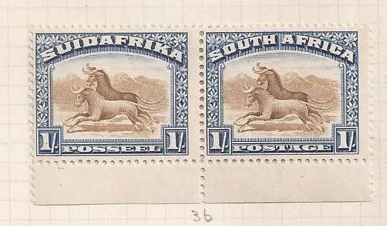 Union of S.A. 1927.-1928  Local Motives - full set pairs in English and  Afrikaans - hinged mint