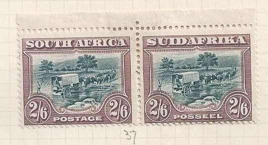 Union of S.A. 1927.-1928  Local Motives - full set pairs in English and  Afrikaans - hinged mint