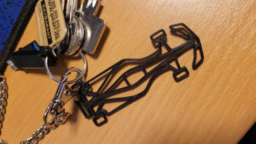 Formula 1 Car Keychain 3D Printed