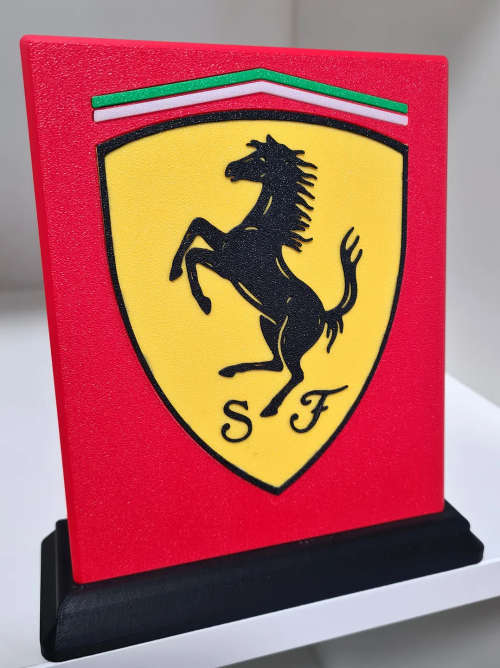 Ferrari F1 Logo - 3D Printed