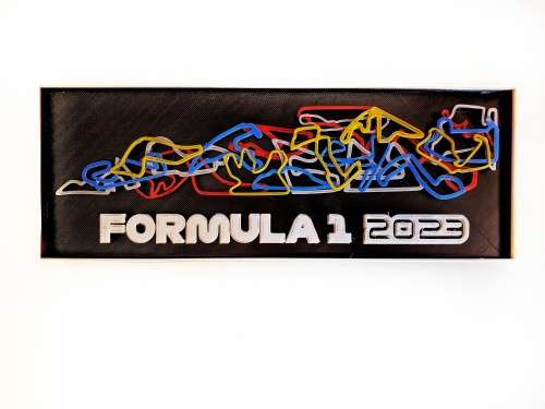 Formula 1 2023 3D Printed Framed Art