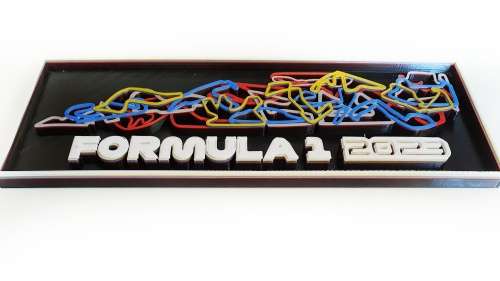 Formula 1 2023 3D Printed Framed Art