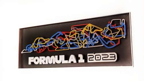 Formula 1 2023 3D Printed Framed Art