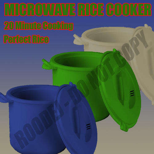 Microwave Rice Cooker (Blue)
