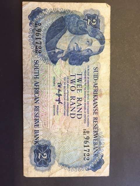 South Africa Two Rand TW de Jongh 3rd Issue 1976