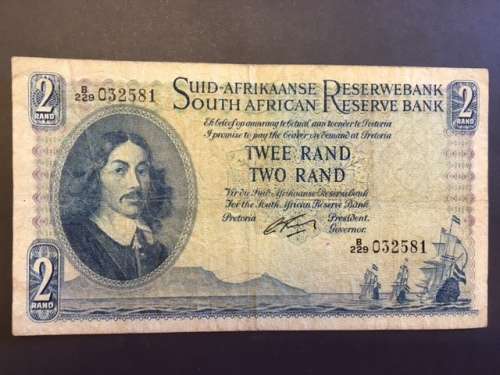 South Africa Two Rand G Rissik 1st Issue 1962