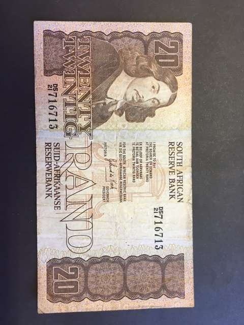 South Africa Twenty Rand GPC de Kock 3rd Issue 1984