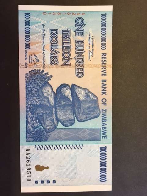 Zimbabwe One Hundred Trillion Dollars 2008