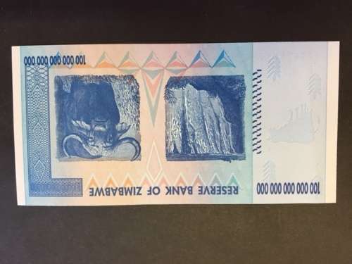 Zimbabwe One Hundred Trillion Dollars 2008