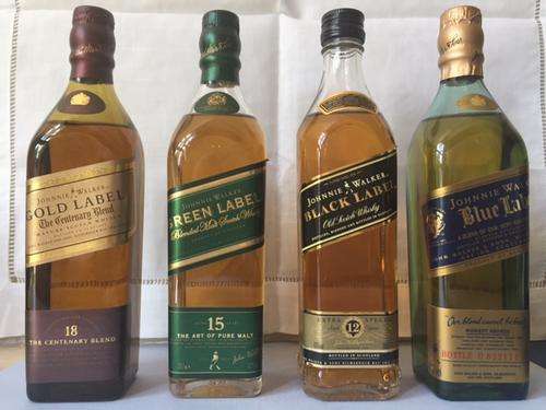 Johnnie Walker Whisky four x 200ml bottles