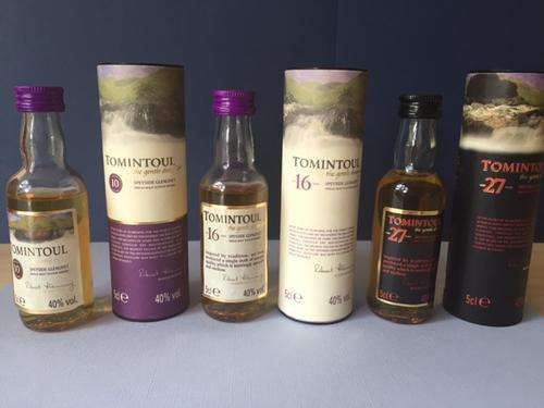 Tomintoul whisky mini set