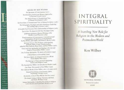 Integral Spirituality: A Startling New Role for Religion  --  Ken Wilber
