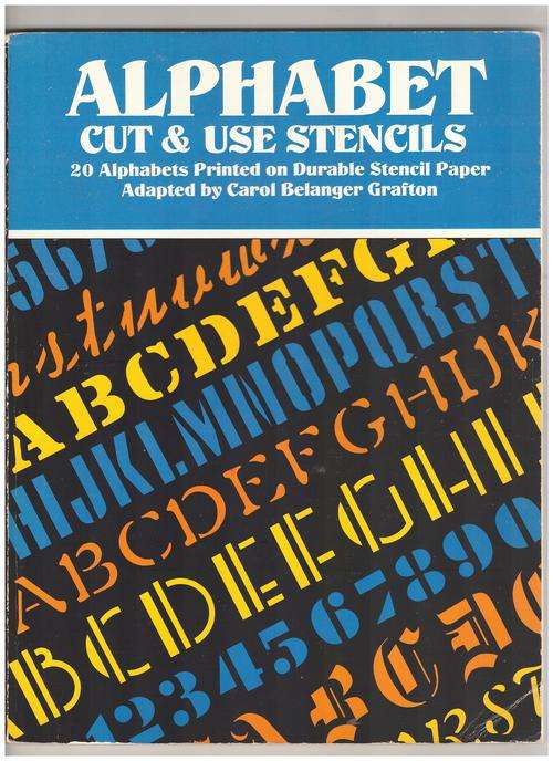 Alphabet Cut & Use Stencils: 20 Alphabets Printed on Durable Stencil Paper