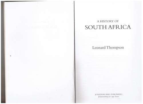A History of South Africa -- Leonard Thompson