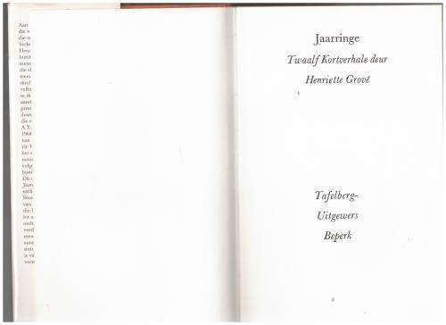 Jaarringe: Twaalf Kortverhale -- Henriette Grové