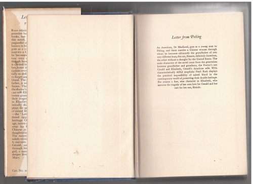 Letter from Peking A Novel -- Pearl S Buck