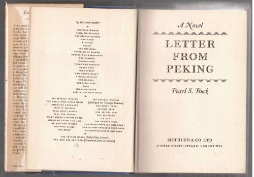 Letter from Peking A Novel -- Pearl S Buck