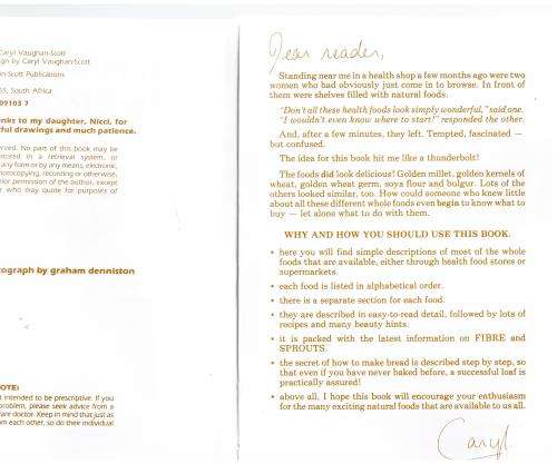 Whole energy: Health foods one by one (For South Africa) -- Caryl Vaughan-Scott