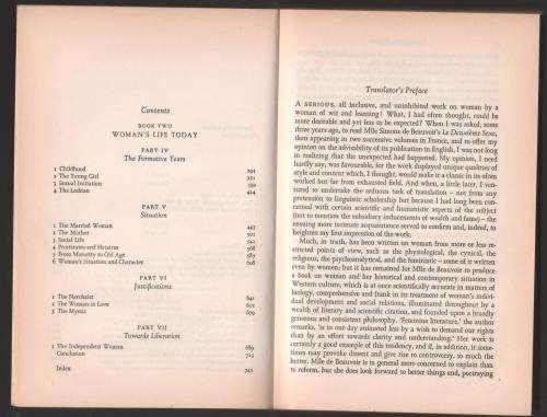 The Second Sex  --  Simone de Beauvoir