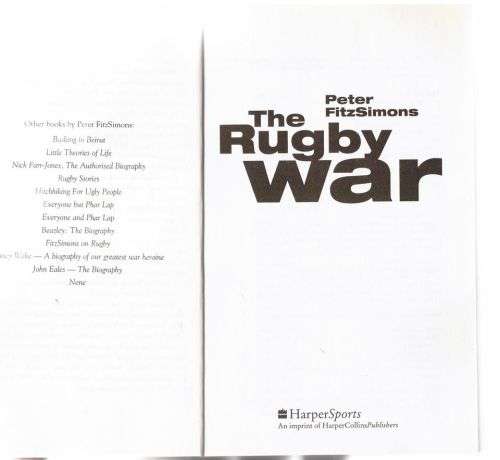 The Rugby War - Peter FitzSimons