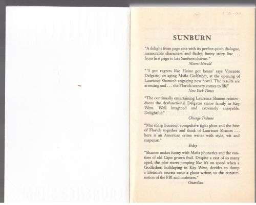 Sunburn -- Laurence Shames