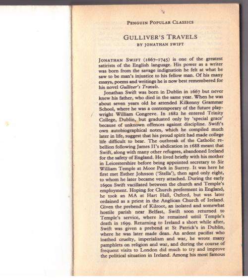 Gulliver`s Travels -- Jonathan Swift
