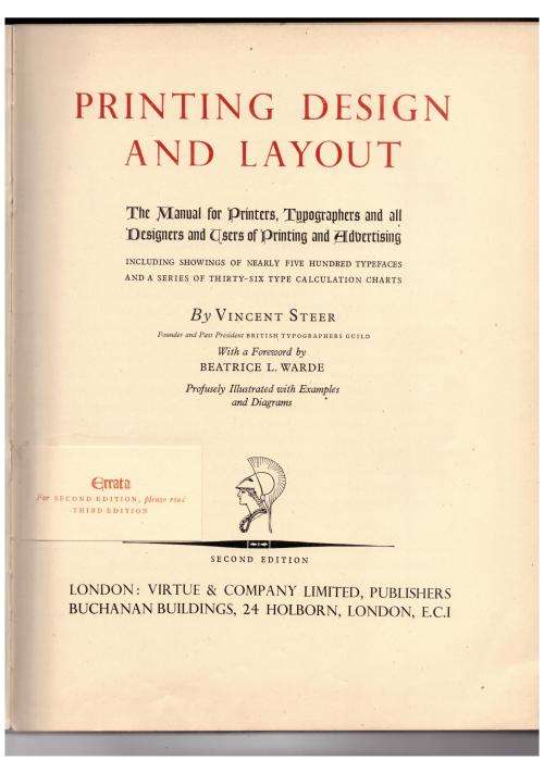 Printing Design and Layout -- Vincent Steer