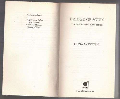 Bridge Of Souls (The Quickening, 3) -- Fiona McIntosh