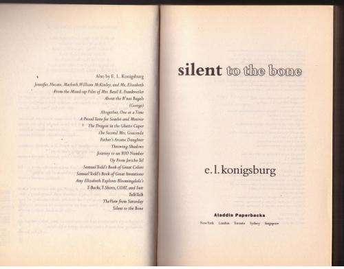 Silent to the Bone -- E.L. Konigsburg