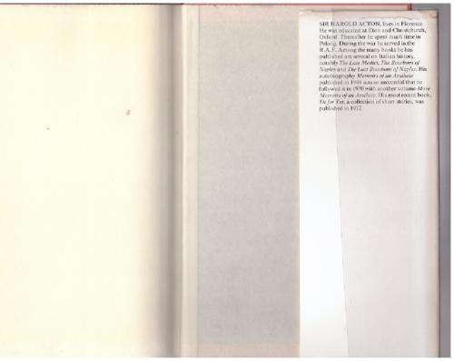 Nancy Mitford: A Memoir -- Harold Acton