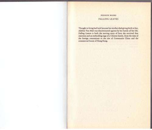 Falling Leaves Return to Their Roots -- Adeline Yen Mah