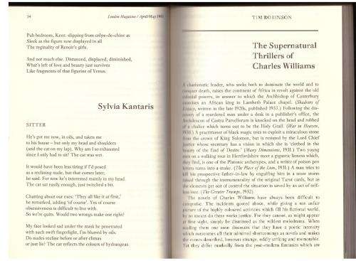 The London Magazine: April/May 1993  --   Alan Ross [Editor]