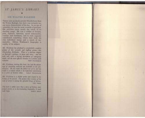 Sir Walter Raleigh  -- Milton Waldman