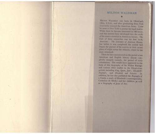 Sir Walter Raleigh  -- Milton Waldman