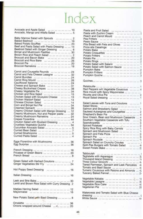 Pick `n Pay School of Cooking : Vegetables, Vegetarian and Salads