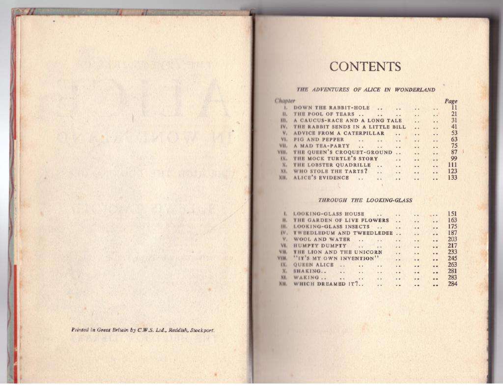 The Adventures of Alice in Wonderland and Through the Looking-Glass -- Lewis Carroll