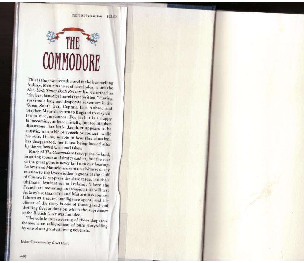 The Commodore (Aubrey/Maturin Novels #17) -- Patrick O`Brian