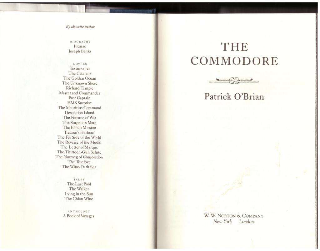 The Commodore (Aubrey/Maturin Novels #17) -- Patrick O`Brian