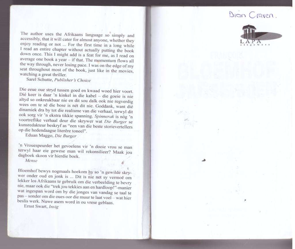 Jagseisoen  --  Francois Bloemhof