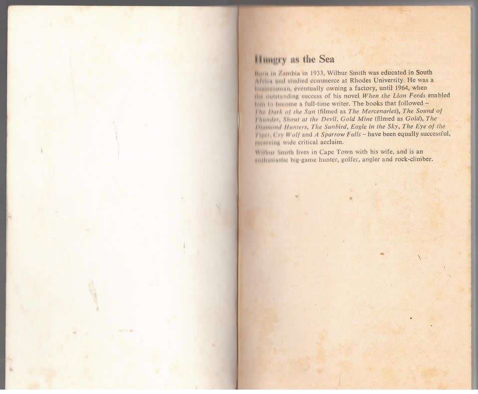 Hungry as the Sea -- Wilbur Smith