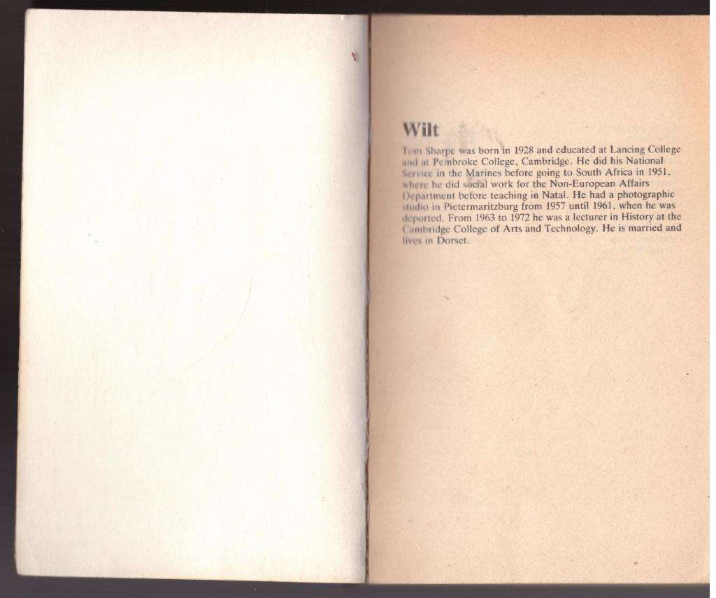 Wilt: (Wilt Series #1)  --  Tom Sharpe