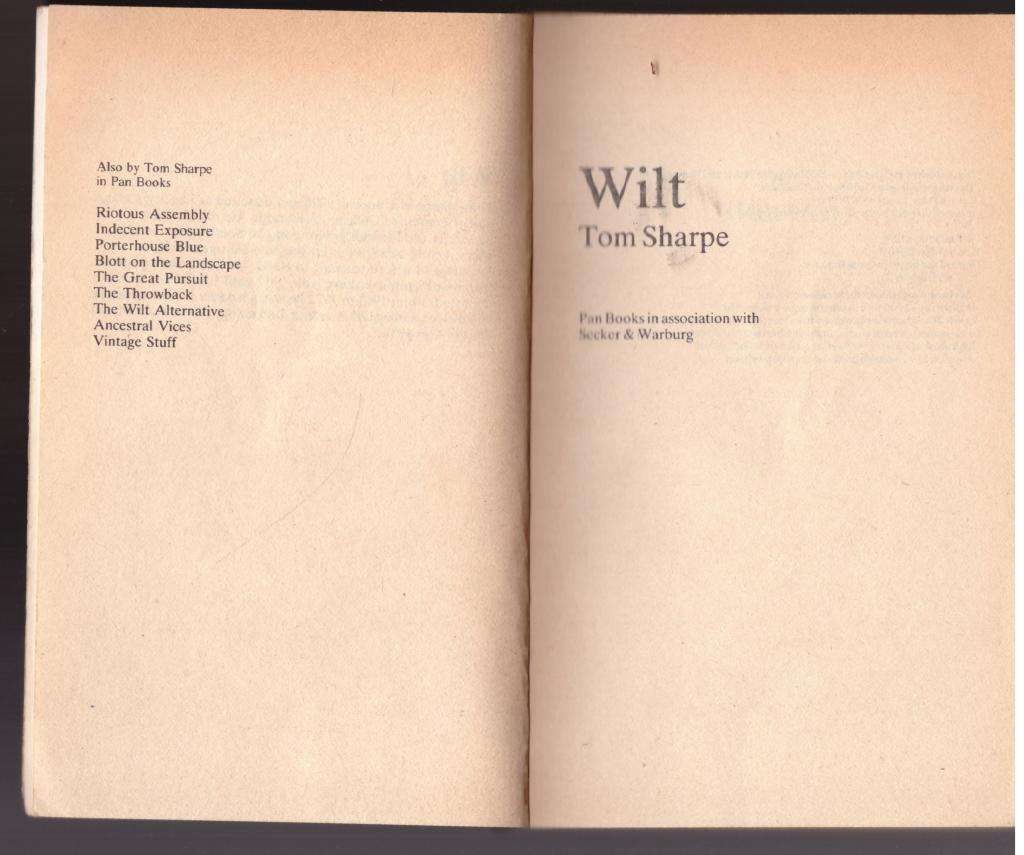 Wilt: (Wilt Series #1)  --  Tom Sharpe