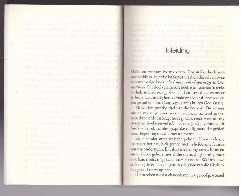 LEEF `n lewe sonder beperkings: Oordenkings om die beste in die lewe te ervaar  --  Nick Vujicic