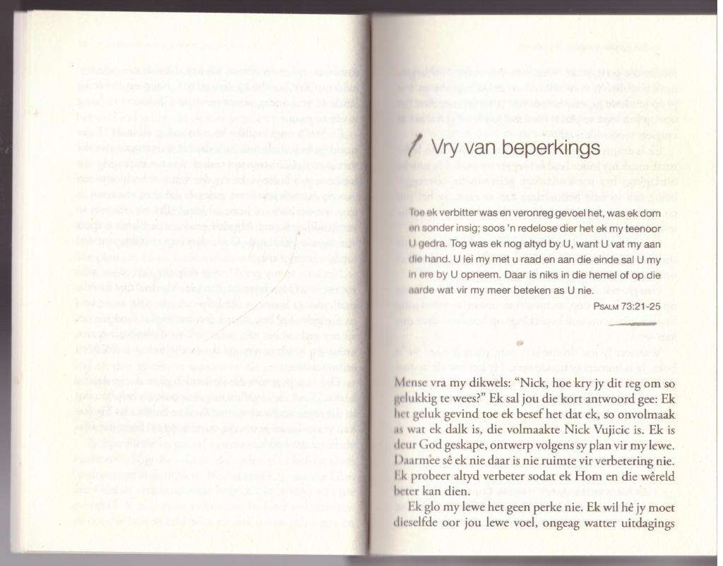 LEEF `n lewe sonder beperkings: Oordenkings om die beste in die lewe te ervaar  --  Nick Vujicic