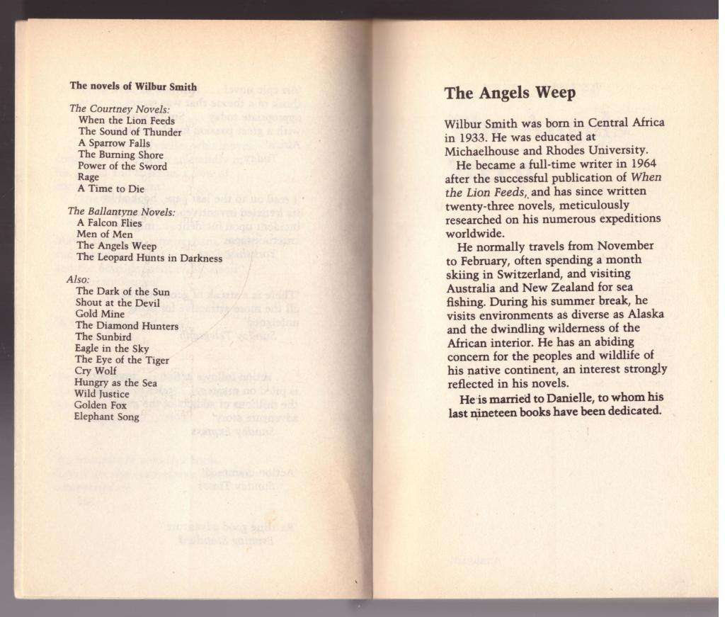 The Angels Weep (A Ballantyne Novel, 3) -- Wilbur Smith