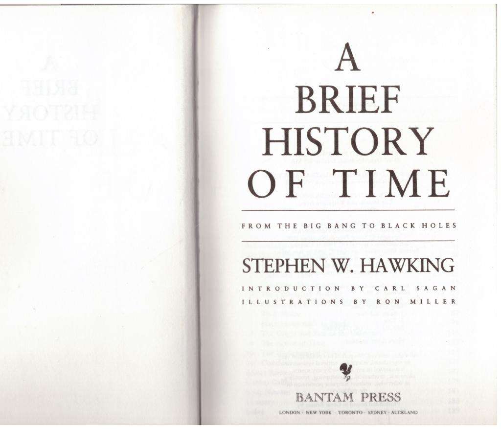 A Brief History of Time -- Stephen Hawking