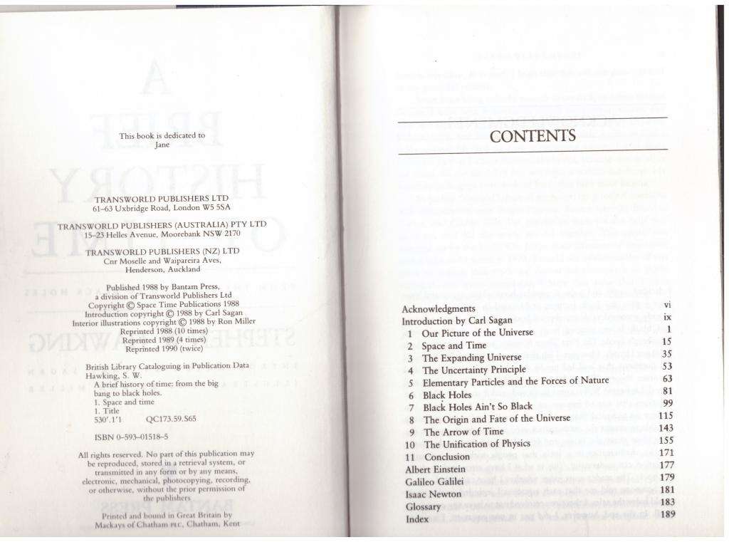 A Brief History of Time -- Stephen Hawking