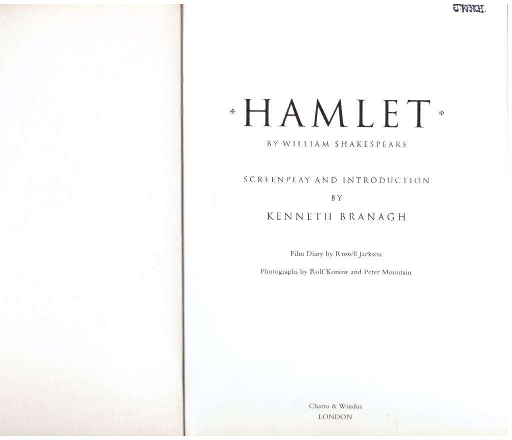 Hamlet: Screenplay  --   William Shakespeare, Kenneth Branagh