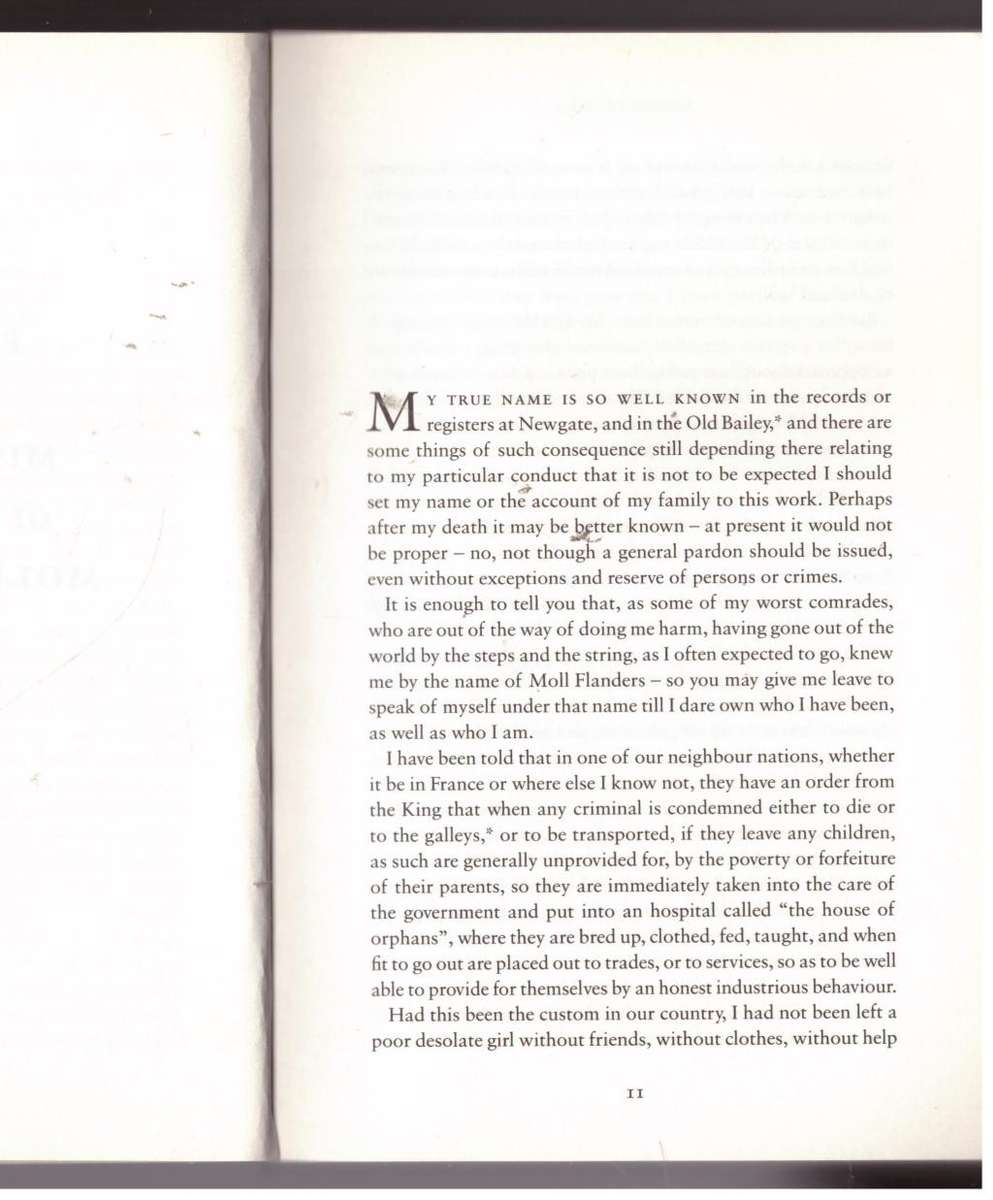 Moll Flanders -- Daniel Defoe